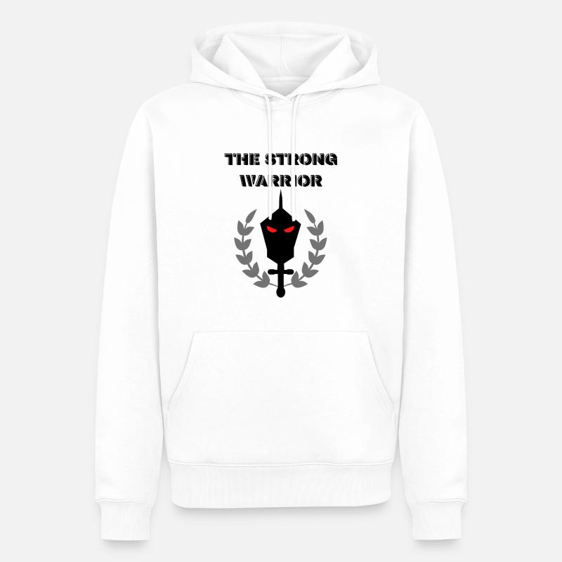 The strong warrior - Sweat à capuche Premium bio Homme - blanc
