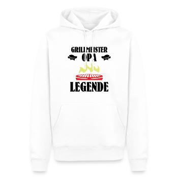 Grillmeister Opa Legende - Grillen BBQ Spruch - Männer Premium Bio Hoodie - Weiß - Vorne - Nico (187cm)