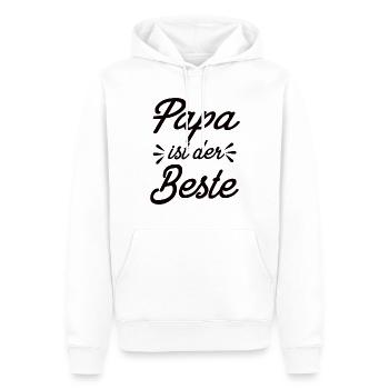 Papa Ist Der Beste - Männer Premium Bio Hoodie - Weiß - Vorne - Nico (187cm)