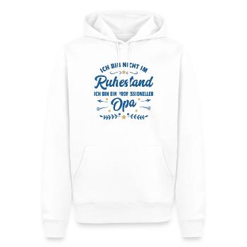 Lustiger Spruch Opa Ruhestand Rentner Geschenk - Männer Premium Bio Hoodie - Weiß - Vorne - Nico (187cm)