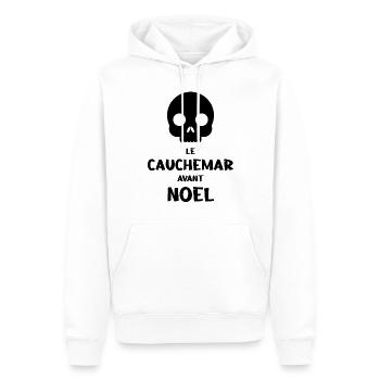 Le cauchemar avant le Noël - Sweat à capuche Premium bio Homme - blanc - Devant - Nico (187cm)