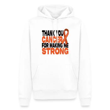 Thank You Cancer For Making Me Strong - Men’s Premium Organic Hoodie - white - Front - Nico (187cm)