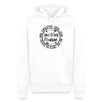 Labor & Delivery Infirmière Escouade des Soins Infirmiers - Sweat à capuche Premium bio Homme - blanc - Devant - Nico (187cm)
