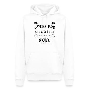 j'peux pas c'est noel noël Noël - Sweat à capuche Premium bio Homme - blanc - Devant - Nico (187cm)