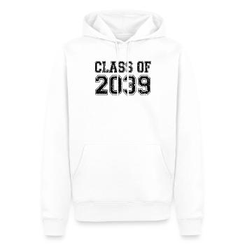 Classe de 2039 - Sweat à capuche Premium bio Homme - blanc - Devant - Nico (187cm)