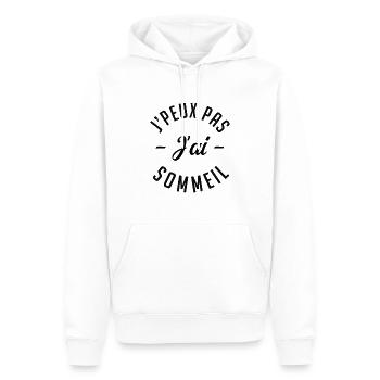 Je peux pas J'ai Sommeil. - Sweat à capuche Premium bio Homme - blanc - Devant - Nico (187cm)