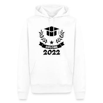 Diplômée 2022 - Sweat à capuche Premium bio Homme - blanc - Devant - Nico (187cm)