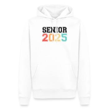 Senior 2025 Rétro Vintage - Sweat à capuche Premium bio Homme - blanc - Devant - Nico (187cm)