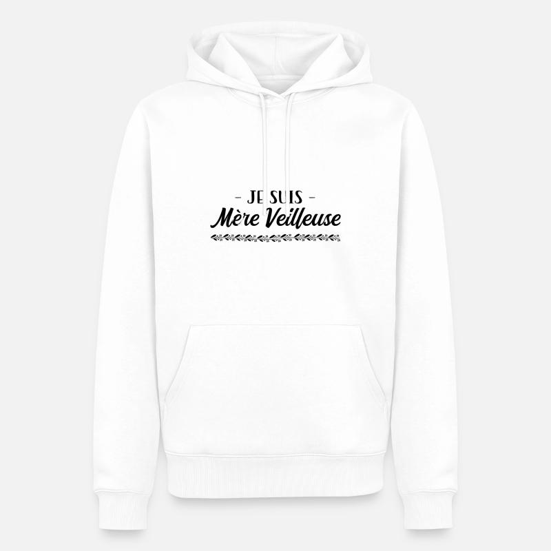 je suis Mèreveilleuse - Sweat à capuche Premium bio Homme - blanc