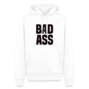 Bad Ass - Men’s Premium Organic Hoodie - white - Front - Nico (187cm)