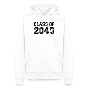 Classe de 2045 - Sweat à capuche Premium bio Homme - blanc - Devant - Nico (187cm)