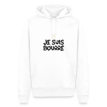 surprise je suis bourré - Sweat à capuche Premium bio Homme - blanc - Devant - Nico (187cm)