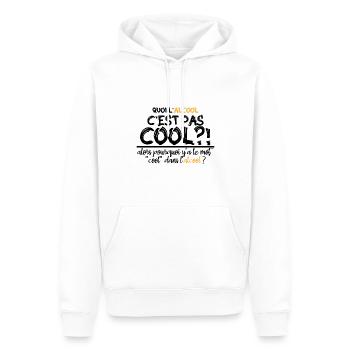quoi l alcool c est pas cool - Sweat à capuche Premium bio Homme - blanc - Devant - Nico (187cm)