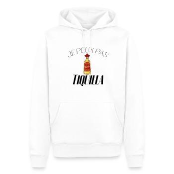 Je peux pas j'ai Tequila - Sweat à capuche Premium bio Homme - blanc - Devant - Nico (187cm)