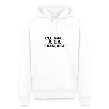 L'élégance à La Française - Sweat à capuche Premium bio Homme - blanc - Devant - Nico (187cm)