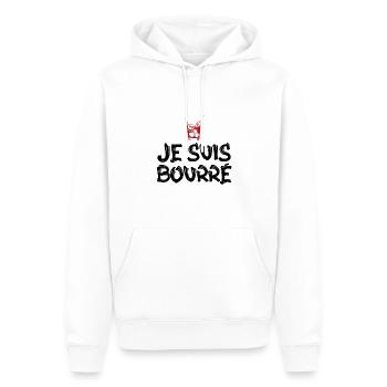 surprise je suis bourré - Sweat à capuche Premium bio Homme - blanc - Devant - Nico (187cm)