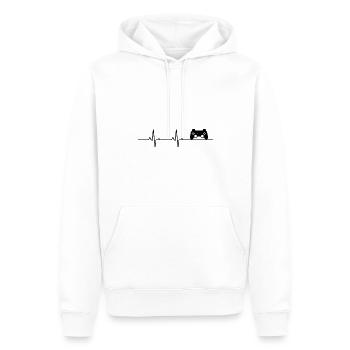 console heartbeat - Men’s Premium Organic Hoodie - white - Front - Nico (187cm)