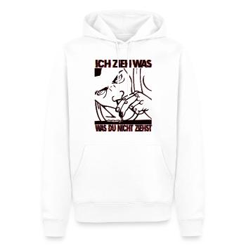 Ich Zieh Was Was Du Nicht Ziehst - Lustig - Männer Premium Bio Hoodie - Weiß - Vorne - Nico (187cm)