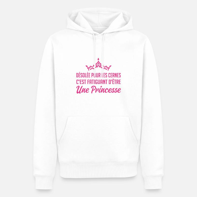 Désolée pour les cernes - Sweat à capuche Premium bio Homme - blanc