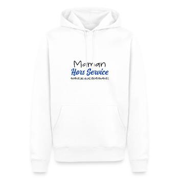 maman hors service - Sweat à capuche Premium bio Homme - blanc - Devant - Nico (187cm)
