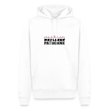 MEILLEUR PATRONNE DU MONDE - Sweat à capuche Premium bio Homme - blanc - Devant - Nico (187cm)