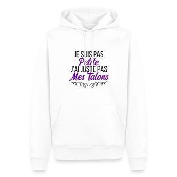 je suis pas petite j'ai juste pas mes talons - Sweat à capuche Premium bio Homme - blanc - Devant - Nico (187cm)