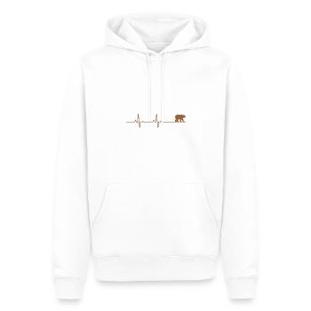 Bear heartbeat - Men’s Premium Organic Hoodie - white - Front - Nico (187cm)
