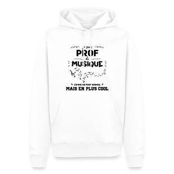 Professeur de musique cadeau drôle - Sweat à capuche Premium bio Homme - blanc - Devant - Nico (187cm)