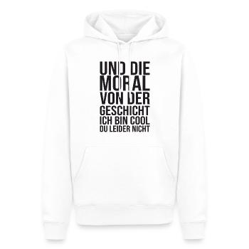 Ich Bin Cool Du Leider Nicht - Lustiger Spruch - Männer Premium Bio Hoodie - Weiß - Vorne - Nico (187cm)