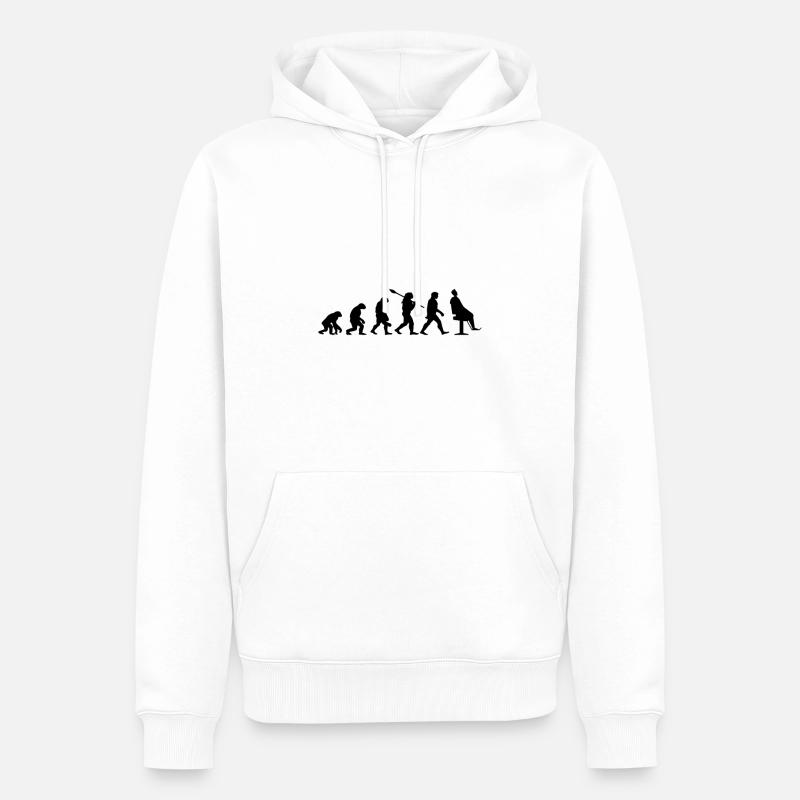 Évolution coiffeur - Sweat à capuche Premium bio Homme - blanc