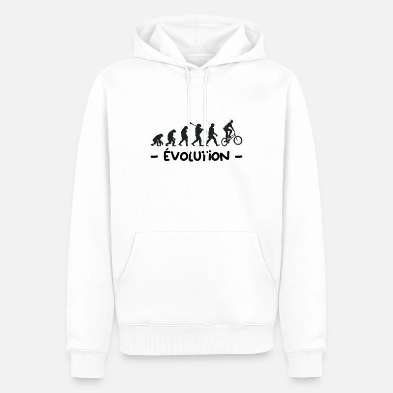 Evolution BMX - Sweat à capuche Premium bio Homme - blanc
