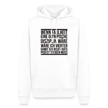 Lustiger Spruch Für Faulenzer - Männer Premium Bio Hoodie - Weiß - Vorne - Nico (187cm)