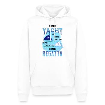 yacht segeln segler segelboot regatta skipper boot - Männer Premium Bio Hoodie - Weiß - Vorne - Nico (187cm)