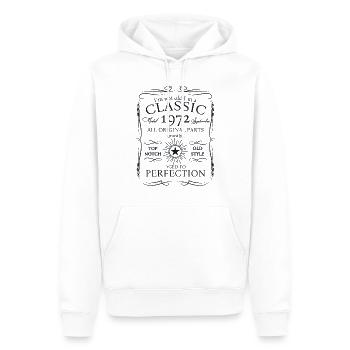 Né en 1972 Cadeau d’anniversaire Hommes Septembre - Sweat à capuche Premium bio Homme - blanc - Devant - Nico (187cm)