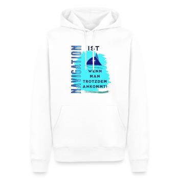 Segeln Segelboot Segler Boot Skipper Navigation - Männer Premium Bio Hoodie - Weiß - Vorne - Nico (187cm)