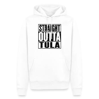 Straight Outta Tula Vintage - Sweat à capuche Premium bio Homme - blanc - Devant - Nico (187cm)