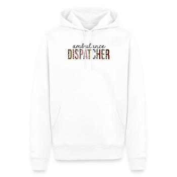 Ambulance Dispatcher Leopard Print Funny - Men’s Premium Organic Hoodie - white - Front - Nico (187cm)