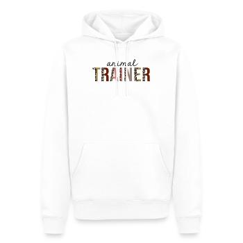 Tiertrainer Leopardenprint lustig - Männer Premium Bio Hoodie - Weiß - Vorne - Nico (187cm)