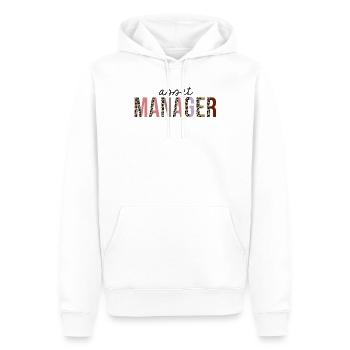 Gestionnaire d'actifs imprimé léopard drôle - Sweat à capuche Premium bio Homme - blanc - Devant - Nico (187cm)