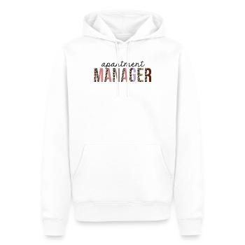 Gestionnaire d’appartement Leopard Print Funny - Sweat à capuche Premium bio Homme - blanc - Devant - Nico (187cm)