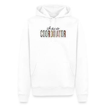Chaos Coordinateur Leopard Print Drôle - Sweat à capuche Premium bio Homme - blanc - Devant - Nico (187cm)