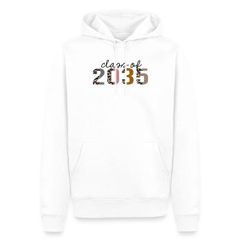 classe de 2035 imprimé léopard drôle - Sweat à capuche Premium bio Homme - blanc - Devant - Nico (187cm)