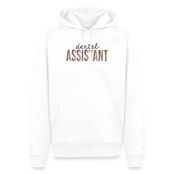 Assistant dentaire Leopard Print Drôle - Sweat à capuche Premium bio Homme - blanc - Devant - Nico (187cm)