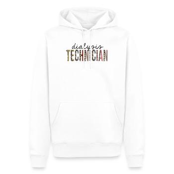 Dialysis Technician Leopard Print Funny - Men’s Premium Organic Hoodie - white - Front - Nico (187cm)