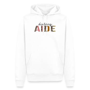 Aide diététique Leopard Print Drôle - Sweat à capuche Premium bio Homme - blanc - Devant - Nico (187cm)