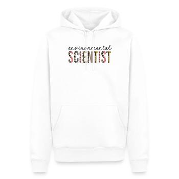 Environmental Scientist Leopard Print Funny - Men’s Premium Organic Hoodie - white - Front - Nico (187cm)