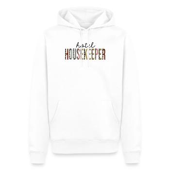 Hotel Housekeeper Leopard Print Lustig - Männer Premium Bio Hoodie - Weiß - Vorne - Nico (187cm)