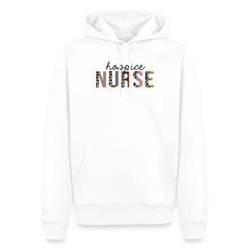 Hospiz Krankenschwester Leopardenprint Lustig - Männer Premium Bio Hoodie - Weiß - Vorne - Nico (187cm)