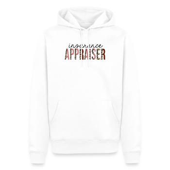 Insurance Appraiser Leopard Print Funny - Men’s Premium Organic Hoodie - white - Front - Nico (187cm)