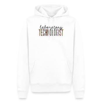Technologue de laboratoire Leopard Print Funny - Sweat à capuche Premium bio Homme - blanc - Devant - Nico (187cm)